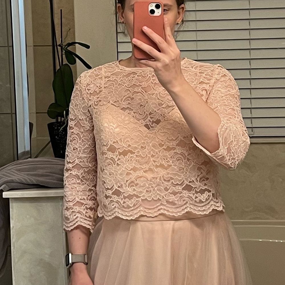 Stylish Bride Atelier lace top with satin cami - Picture 4 of 9
